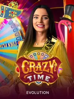 Crazy Time live casino game show by Evolution on 1win